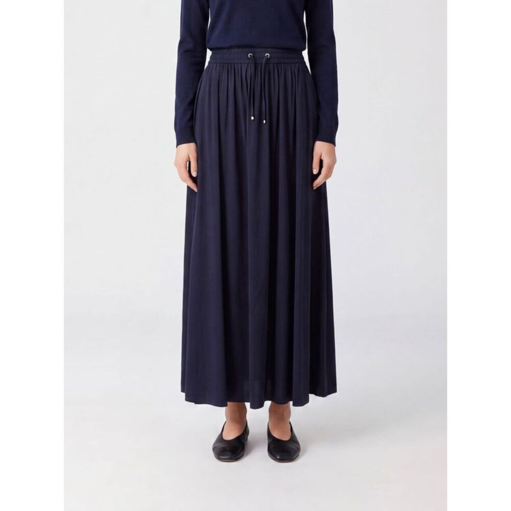 Herno Women A-Line Midi Jersey Skirt Herno With High Elasticated Waist
